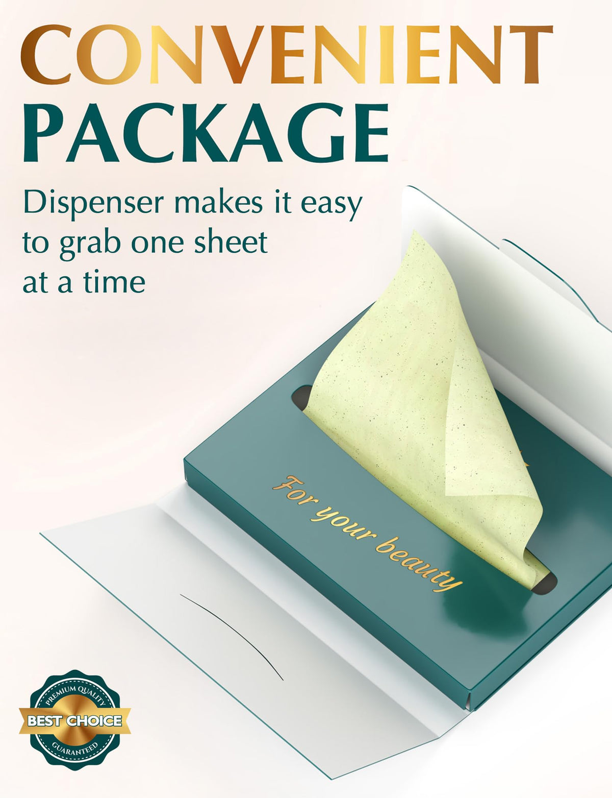ZOROM'S XL Oil Blotting Sheets packaging dimensions