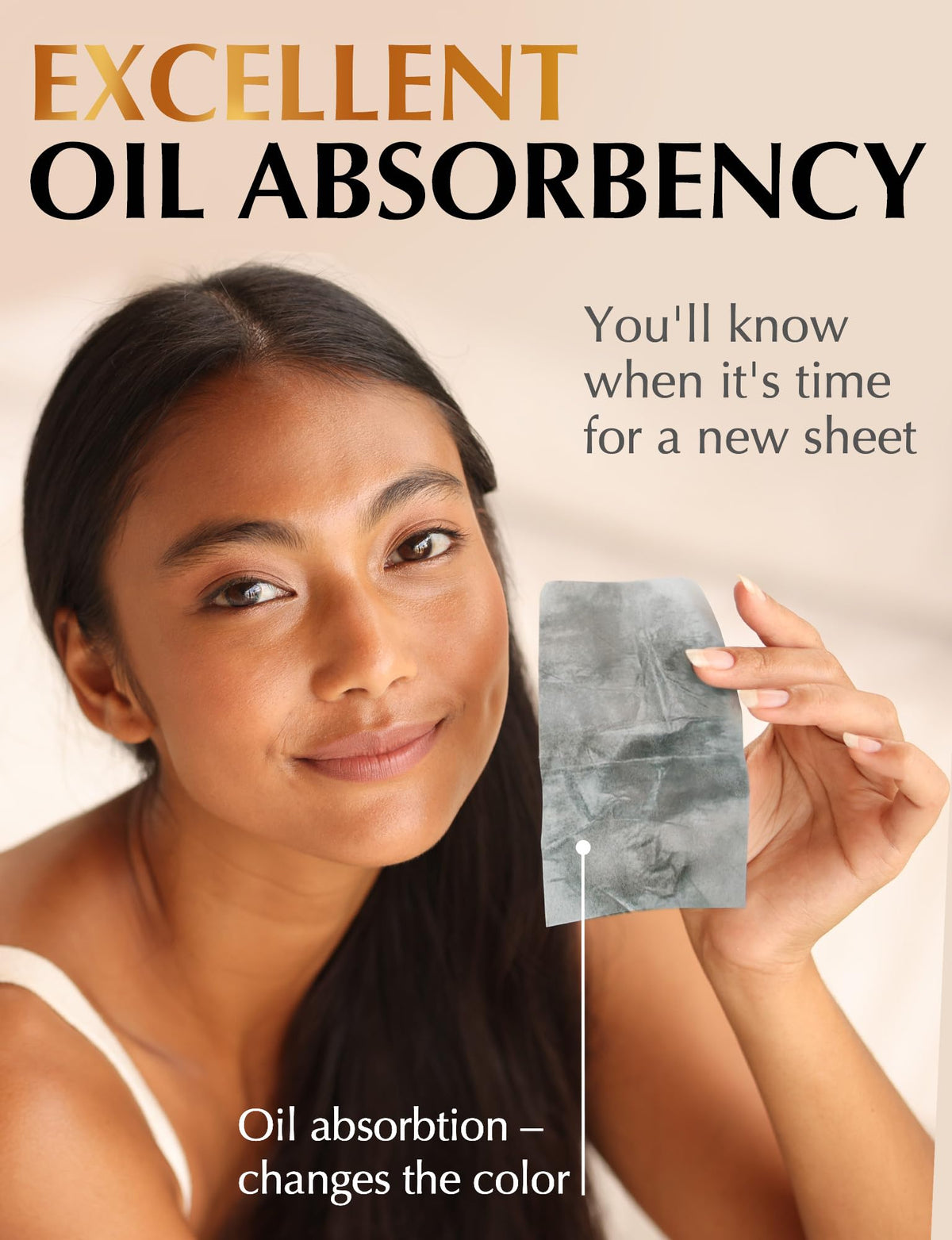 ZOROM'S XL Oil Blotting Sheets with bamboo charcoal detail