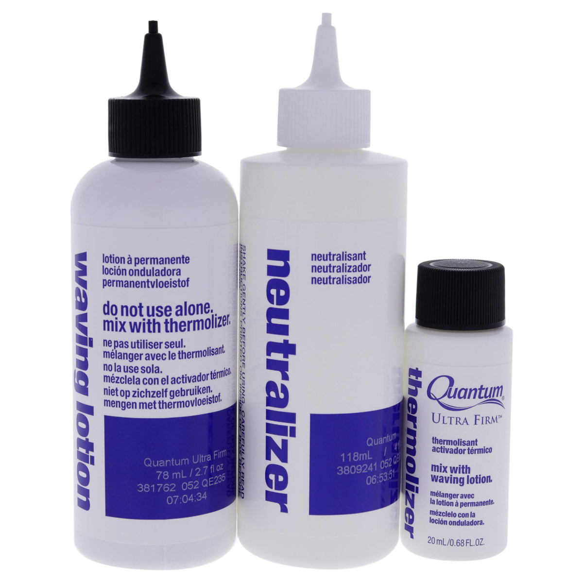 Zotos Quantum Ultra Firm Exothermic Perm ingredients list close-up