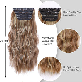ZQIAN BEAUTY 20-inch wavy hair extensions in a lifestyle setting
