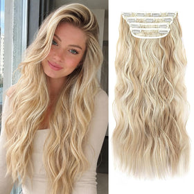 ZQIAN BEAUTY 20 inches clip-in hair extensions front view
