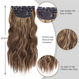 ZQIAN BEAUTY 5 inches wide weft clip in hair extensions