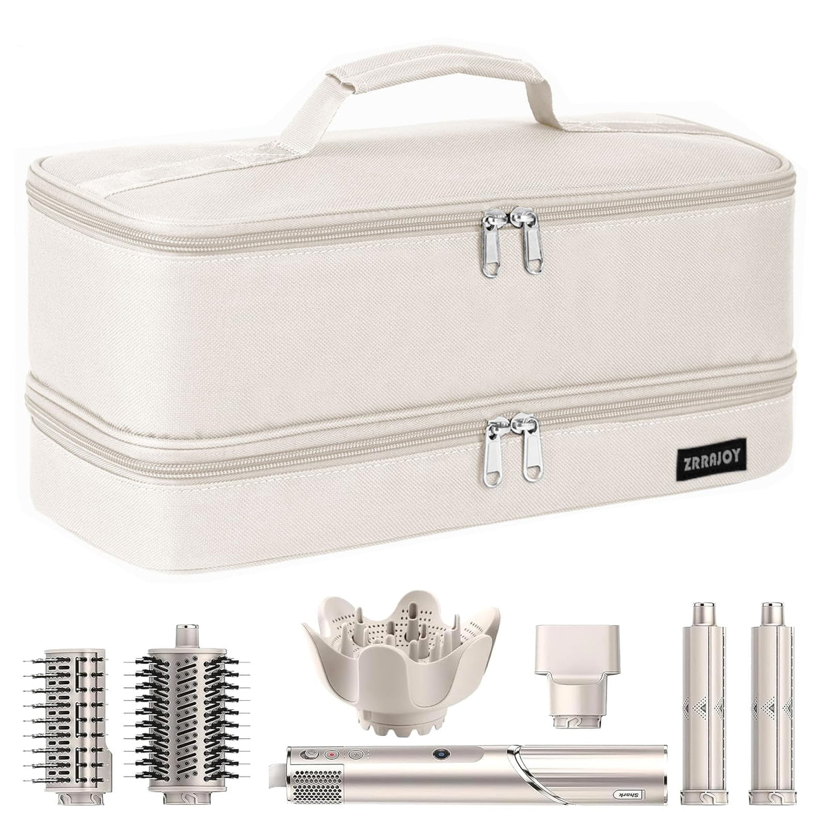 ZRRAJOY Double Layer Travel Hair Styler Case front view
