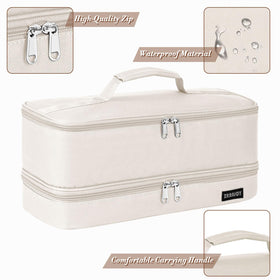 ZRRAJOY Double Layer Travel Hair Styler Case portable handle