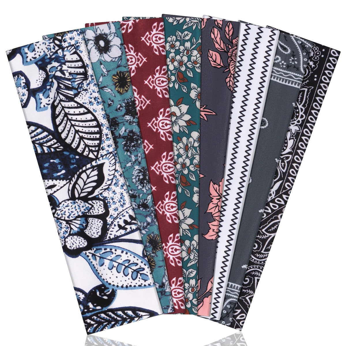 Ztomine 8 Pack Non-Slip Headbands for Women in assorted colours