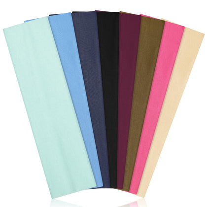 Ztomine 8pcs headbands in assorted colours front view