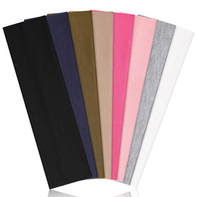 Ztomine 8pcs headbands in various colours including navy blue and pink