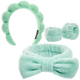 Ztomine headband and wristband set in bubble and bow design