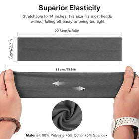 Ztomine headband in gray, side view