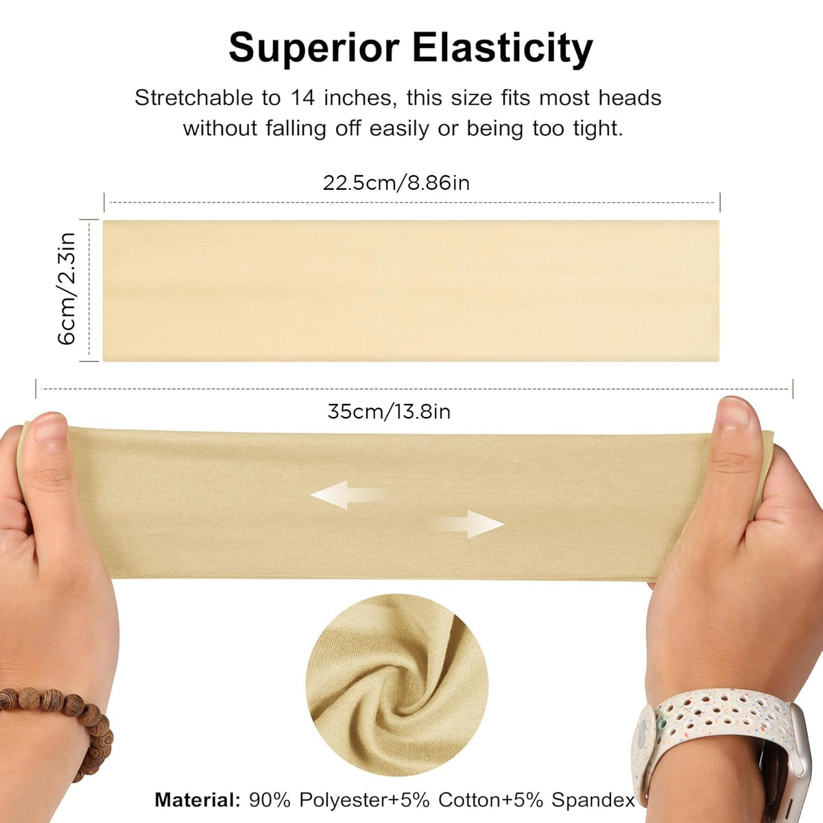 Ztomine headband in grey displayed on a flat surface