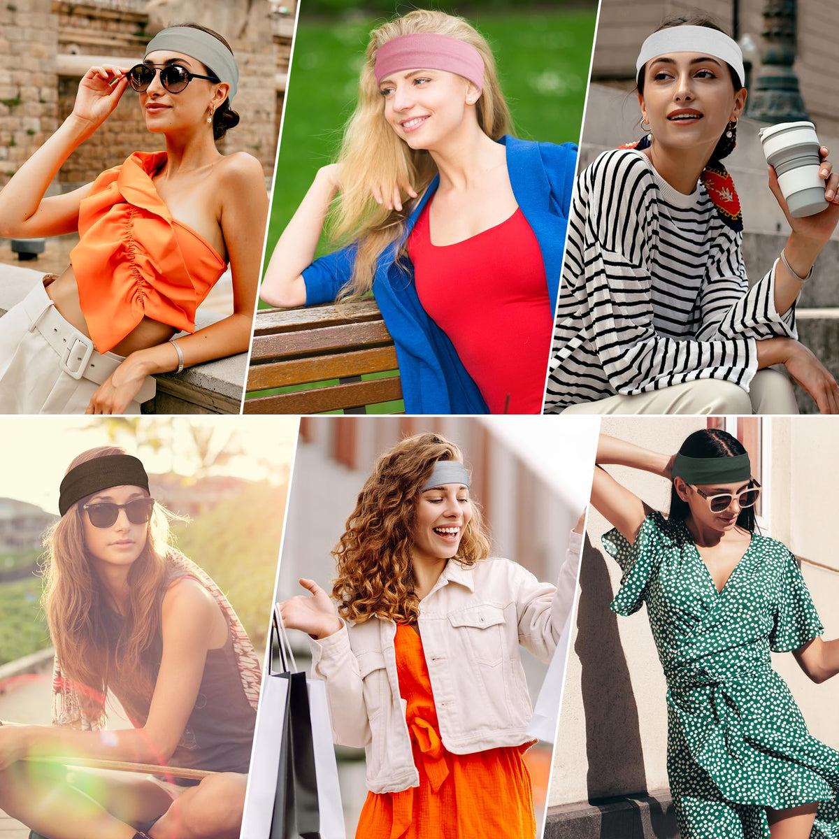 Ztomine headband in light green, lifestyle scene