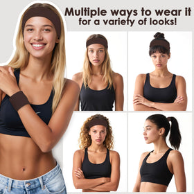 Ztomine headband showing secure fit on different head sizes