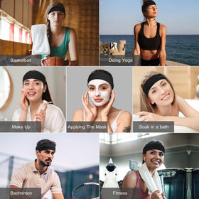 Ztomine headbands in khaki and white, flat lay