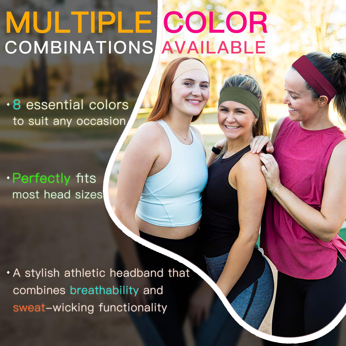 Ztomine headbands showing elasticity and stretch