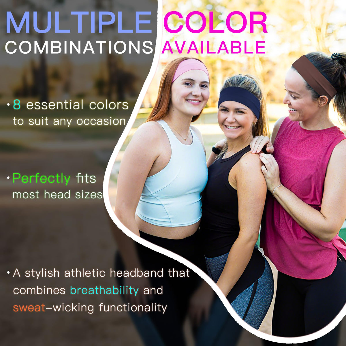Ztomine headbands showing various colour options