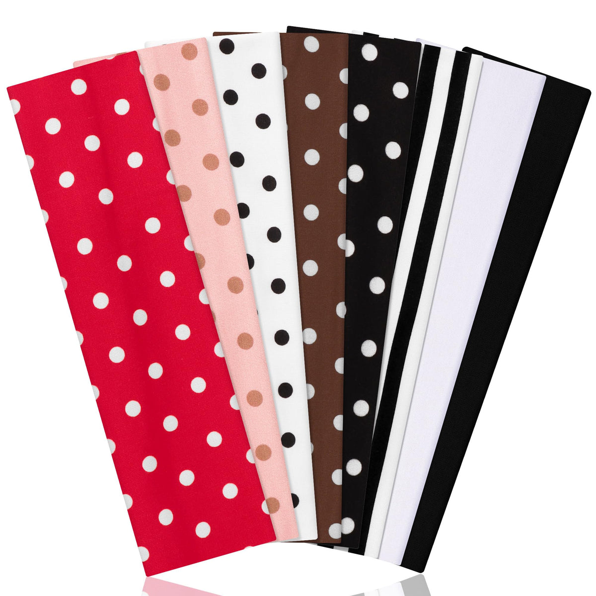 Ztomine Polka Dot Headbands set with multiple colours