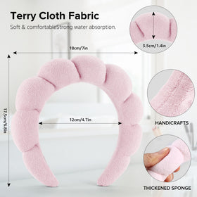 Ztomine Spa Headband close-up of terry cloth material