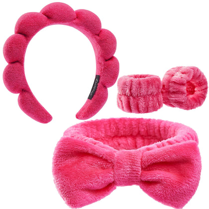 Ztomine Spa Headband Set with bubble headband and wristbands