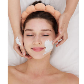 Ztomine Spa Headbands in use during a facial