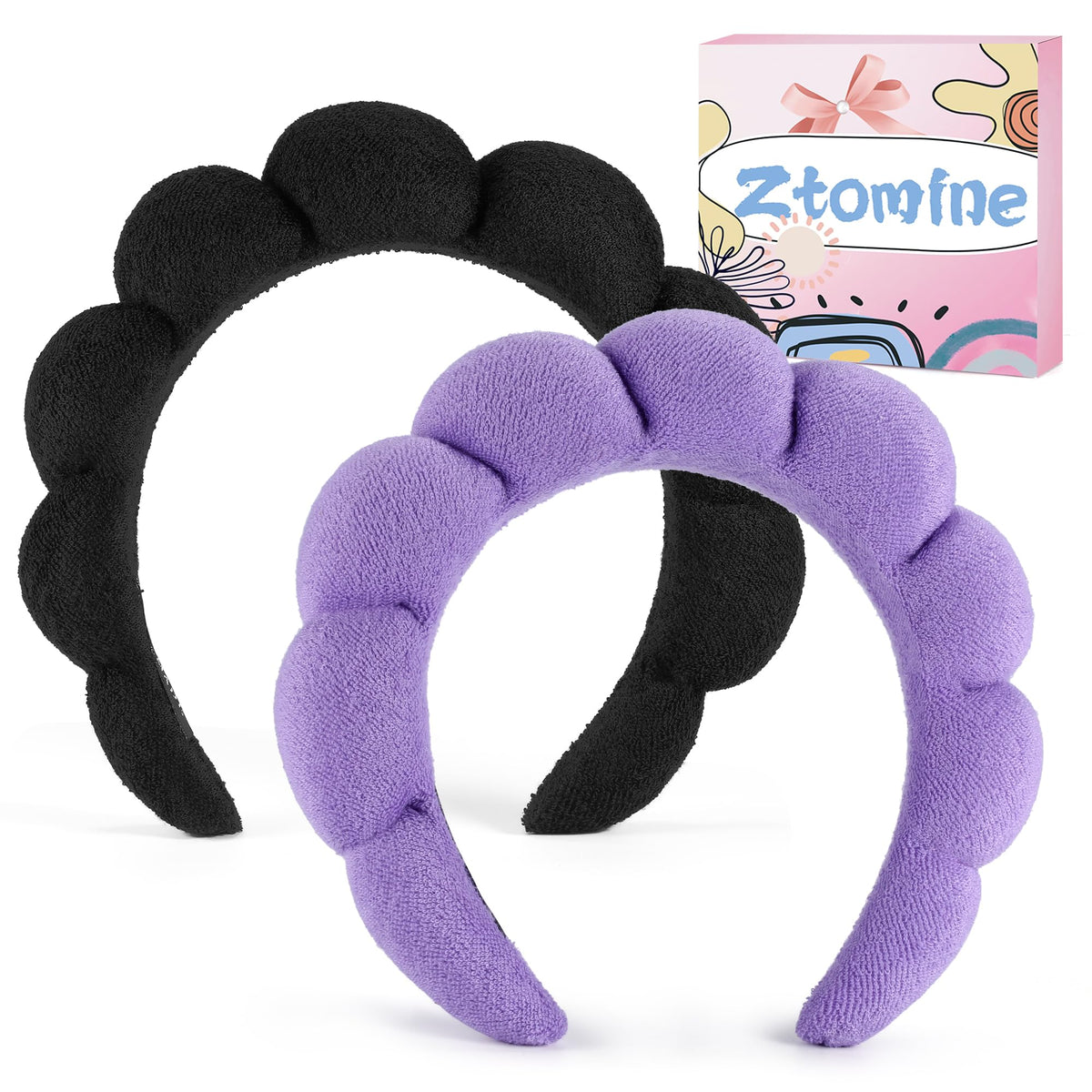 Ztomine Terry Cloth Spa Headbands in lifestyle setting