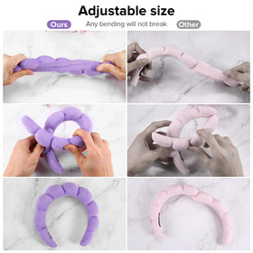 Ztomine Terry Cloth Spa Headbands set of 2 with packaging