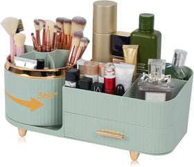 Zufudo Makeup Organizer front view in green
