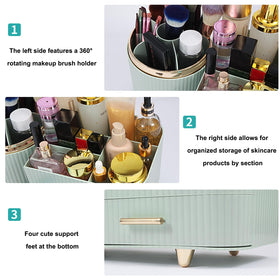 Zufudo Makeup Organizer on a vanity with makeup products