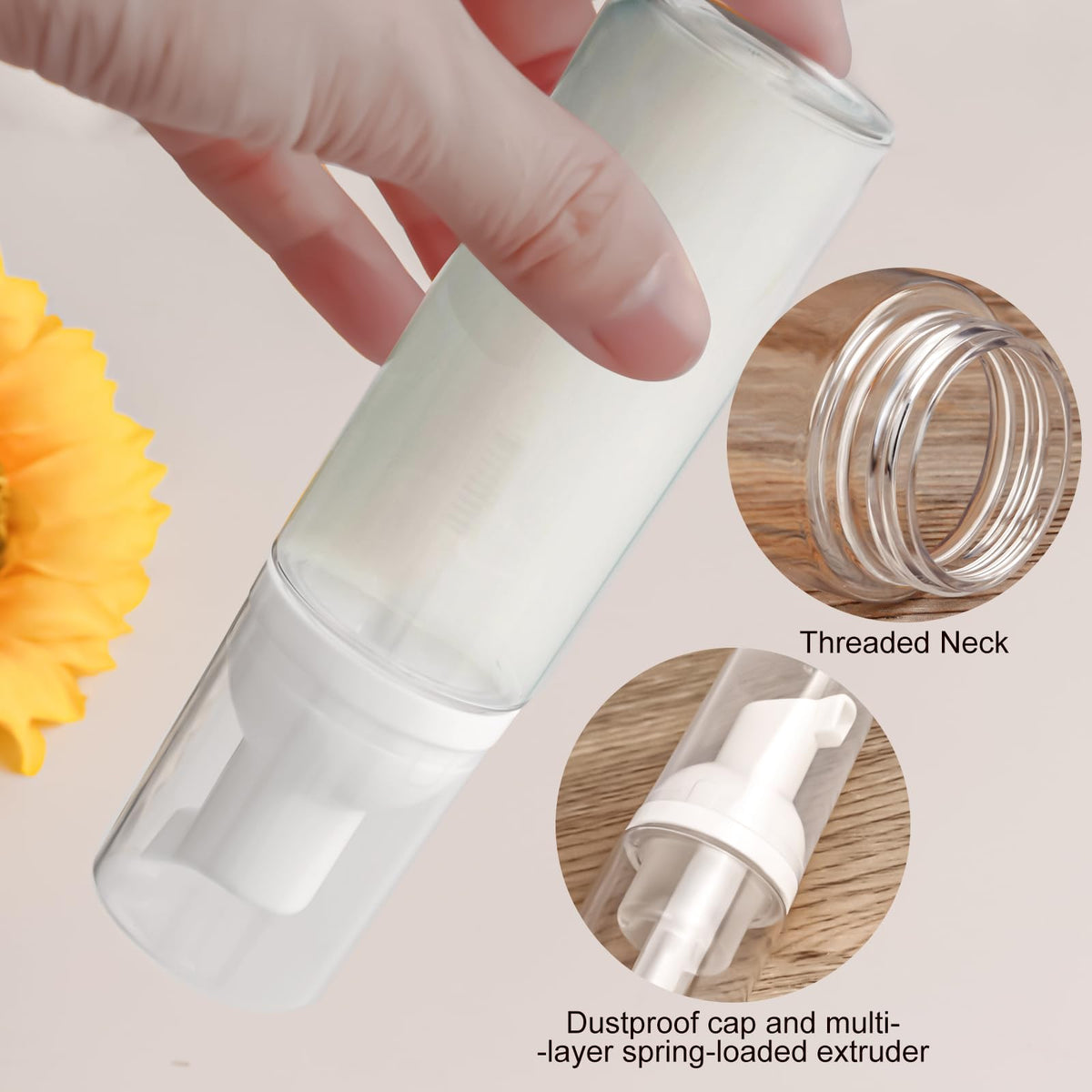 Zuihug 2oz foam pump bottle side view