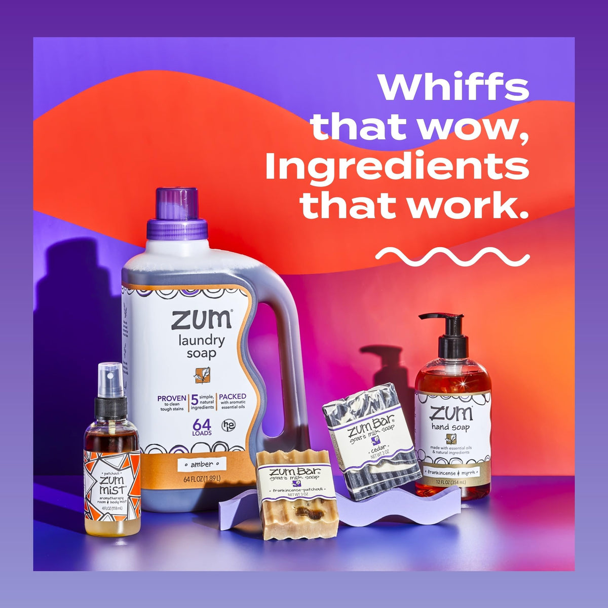 Zum Hand Soap Patchouli Scent 4 pack display