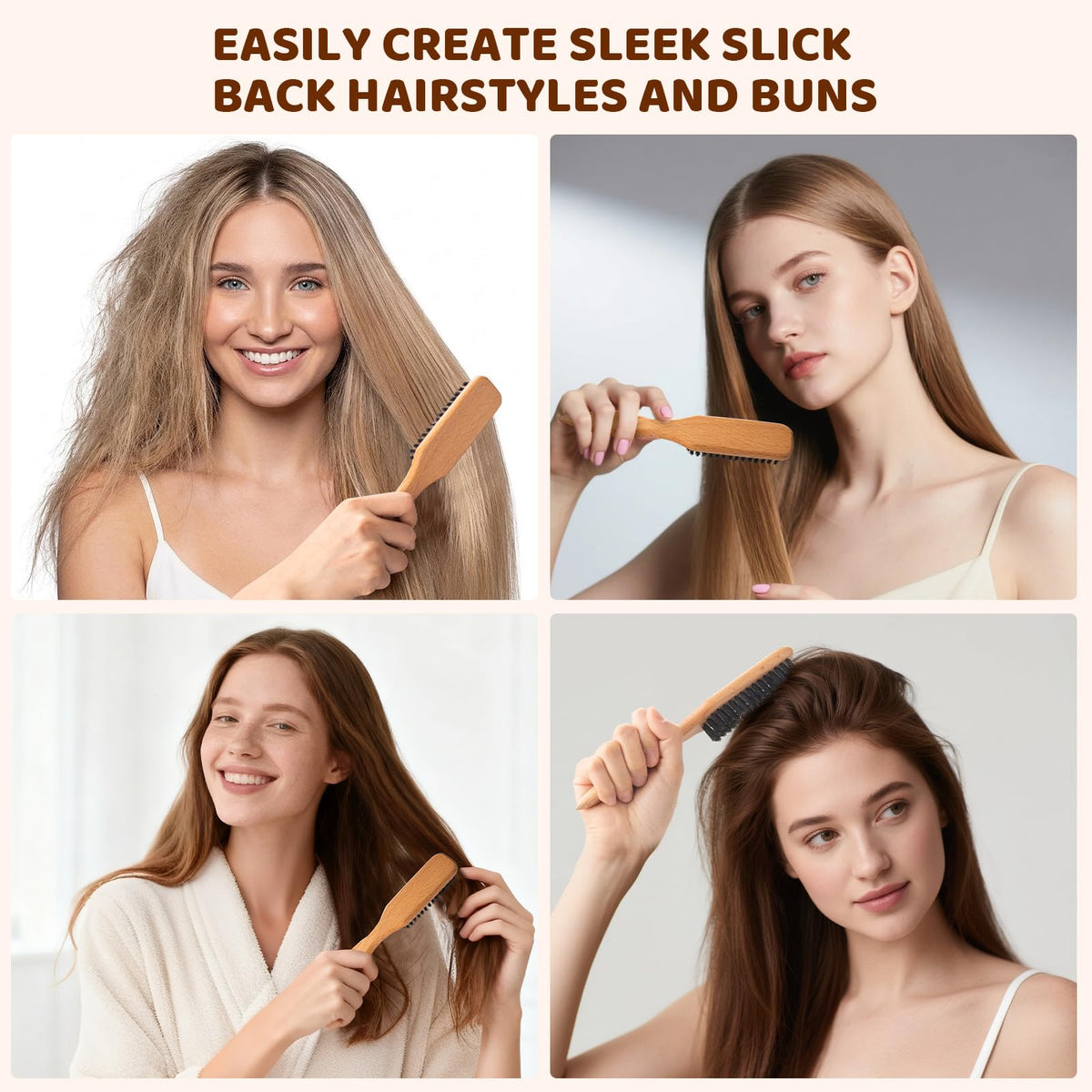 ZVOREI hair brush set displayed on a vanity