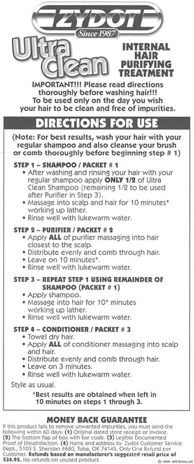 Zydot Ultra Clean Hair Detox Kit in a bathroom setting