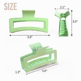 ZYTJ Extra Large Claw Clip in beige back view