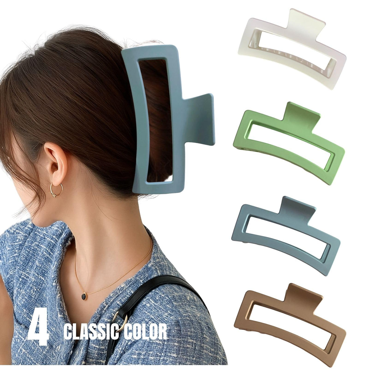 ZYTJ Extra Large Claw Clip in pink lifestyle scene